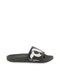 Mules avec logo en relief - Black