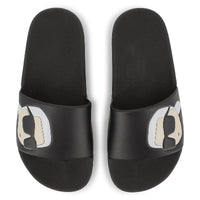 Mules avec logo en relief - Black