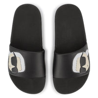 Mules avec logo en relief - Black