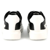Sneakers à lacets en cuir - Black