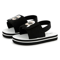 Sandals with elastic band - Black