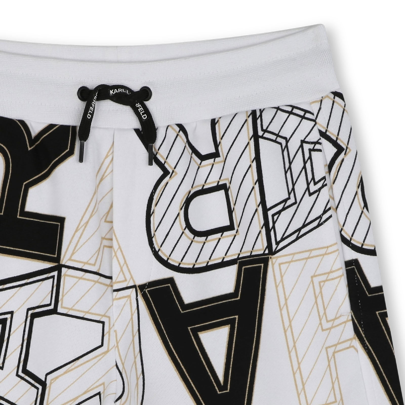 Bermuda avec logo en coton - Blanc Noir