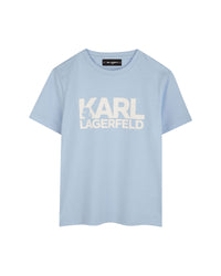T-shirt manches courtes avec logo en coton - Brume