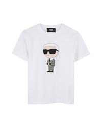 T-shirt manches courtes avec logo en coton - Blanc