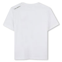 T-shirt manches courtes avec logo en coton - Blanc