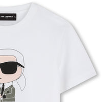 T-shirt manches courtes avec logo en coton - Blanc