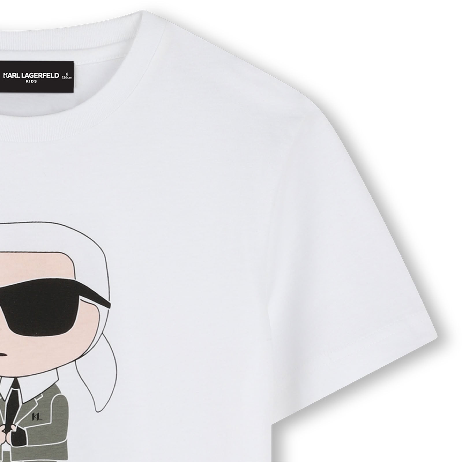 T-shirt manches courtes avec logo en coton - Blanc