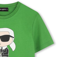 T-shirt manches courtes avec logo en coton - Vert Brousse