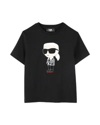 T-shirt manches courtes avec logo en coton - Black
