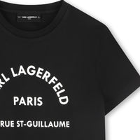 T-shirt manches courtes avec logo en coton - Black