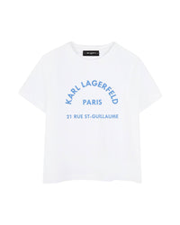 T-shirt manches courtes avec logo en coton - Blanc