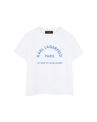 T-shirt manches courtes avec logo en coton - Blanc