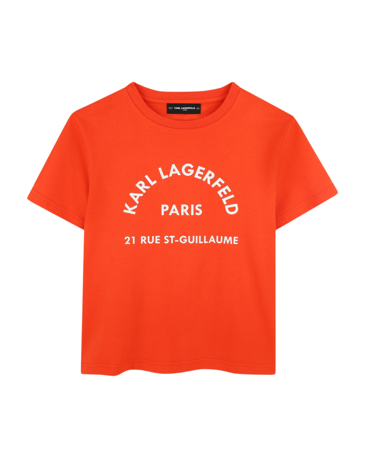 T-shirt manches courtes avec logo en coton - Papaye
