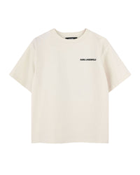 T-shirt manches courtes avec logo en coton - Milk