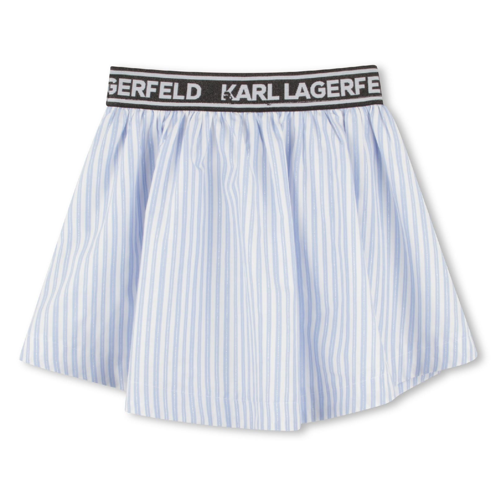 Fancy skirt with cotton logo - White Blue
