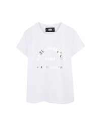 T-shirt manches courtes avec logo en coton - Blanc
