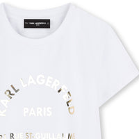 T-shirt manches courtes avec logo en coton - Blanc