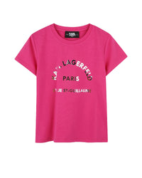 T-shirt manches courtes avec logo en coton - Rose Tagada