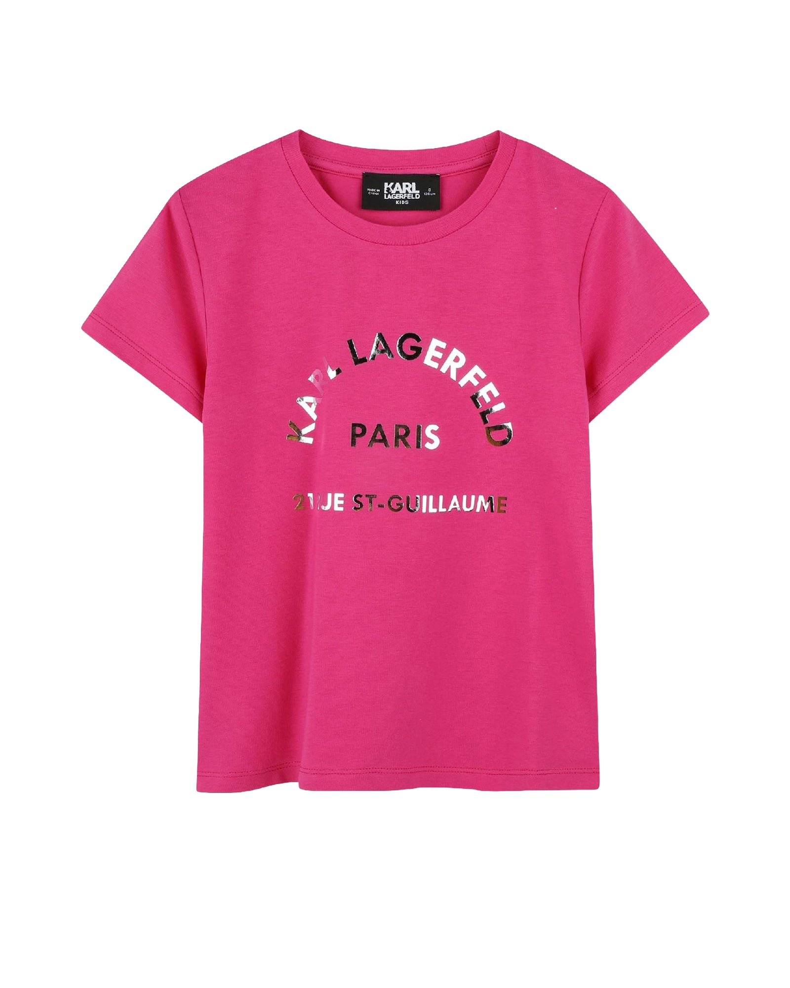T-shirt manches courtes avec logo en coton - Rose Tagada