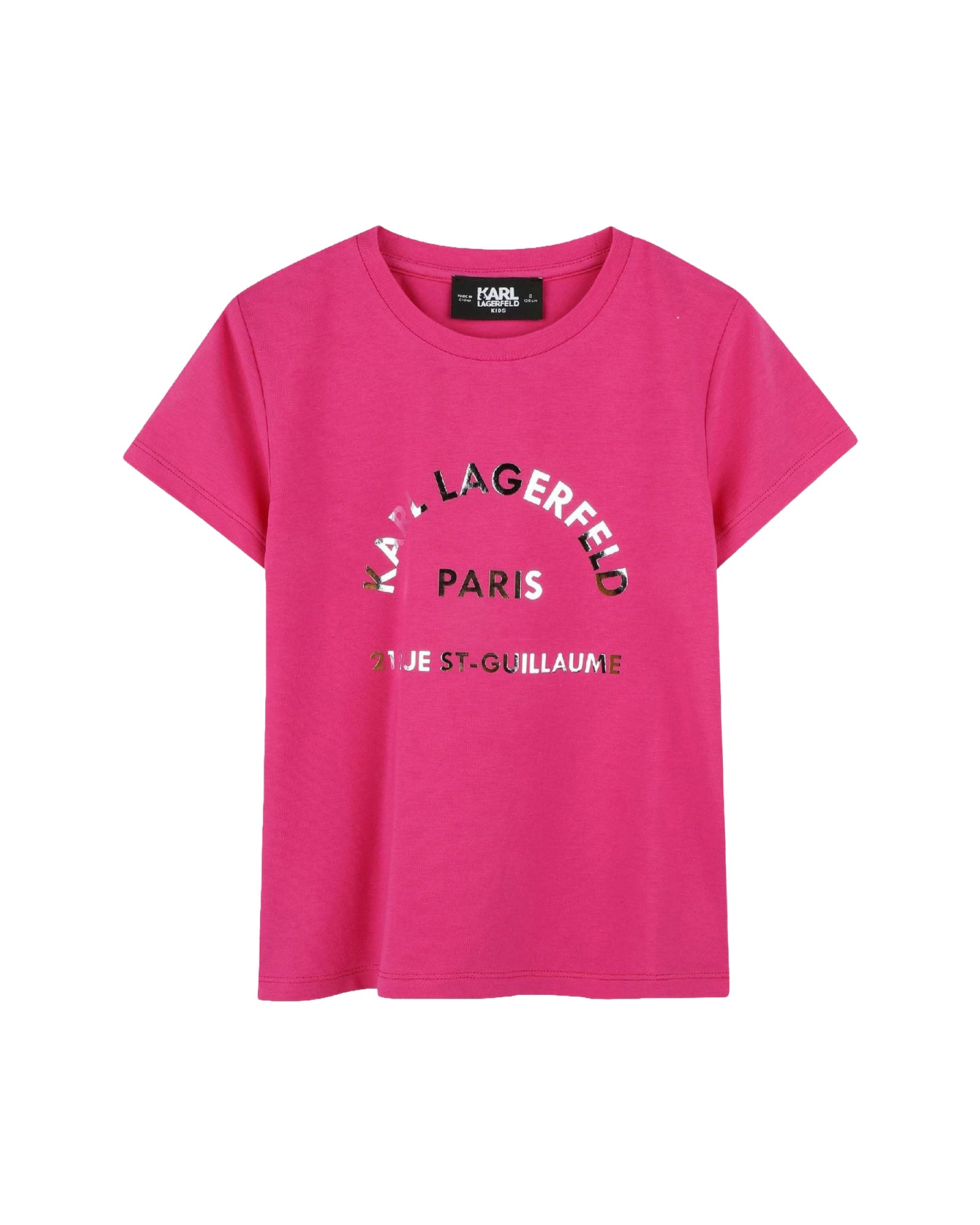T-shirt manches courtes avec logo en coton - Rose Tagada