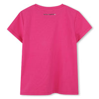 T-shirt manches courtes avec logo en coton - Rose Tagada