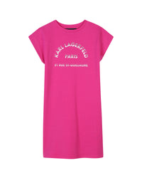 Robe à manches courtes en jersey - Rose Tagada