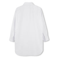 Robe chemisier avec logo en coton - Blanc