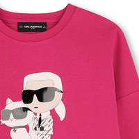 Long-sleeved jersey sweatshirt - Tagada Pink
