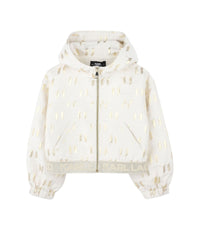 Cardigan à capuche avec logo - Écru Doré