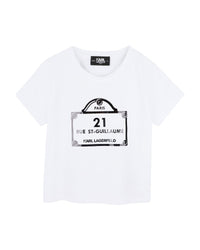 T-shirt manches courtes avec logo en coton - Blanc