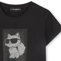T-shirt manches courtes avec logo en coton - Black