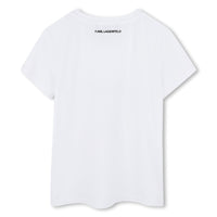 Short-sleeved T-shirt with cotton logo - White