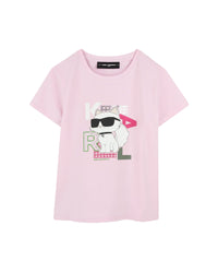 T-shirt manches courtes avec logo en coton - Pomegranate