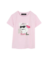 T-shirt manches courtes avec logo en coton - Pomegranate