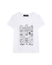 T-shirt manches courtes en coton - Blanc