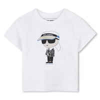 Ensemble t-shirt short avec logo en coton - Blanc Noir