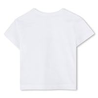 Ensemble t-shirt short avec logo en coton - Blanc Noir