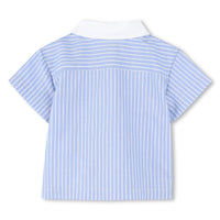 Shorts and shirt set with cotton logo - Blue White