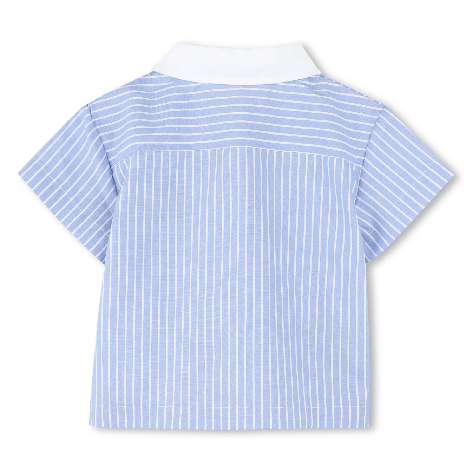 Shorts and shirt set with cotton logo - Blue White