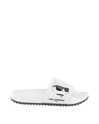 Mules imprimées - Blanc