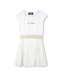 Fancy dress with logo - White Ecru