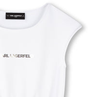 Fancy dress with logo - White Ecru