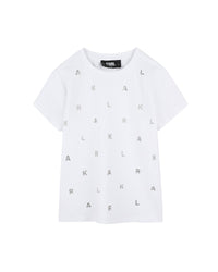 T-shirt manches courtes avec logo en coton - Blanc