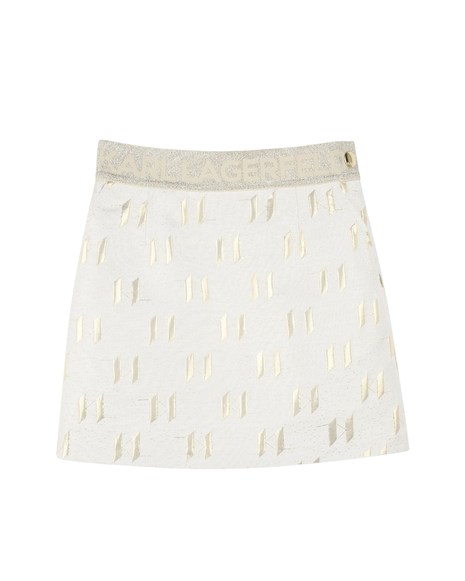 Jupe en jacquard - Écru Doré