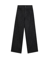 Pantalon avec strass en denim - Black & Lava Denim