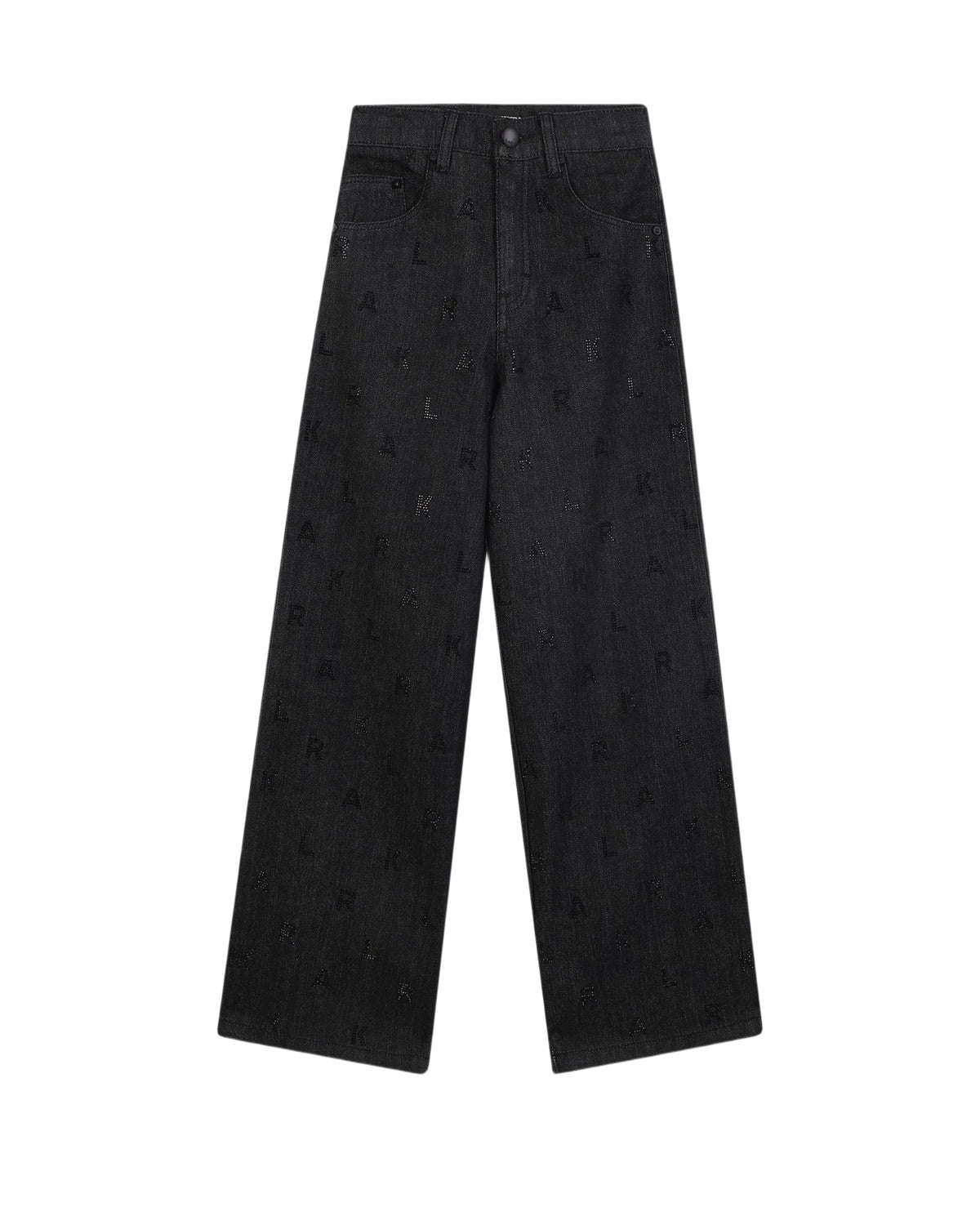 Pantalon avec strass en denim - Black & Lava Denim