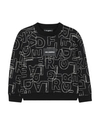 Sweatshirt imprimé en coton - Black
