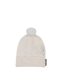 Bonnet brodé en coton - Milk
