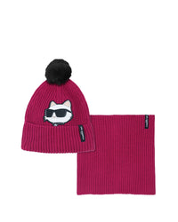 Ensemble bonnet et tour de cou - Azalée