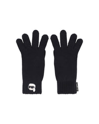 Gants à logo en tricot - Black